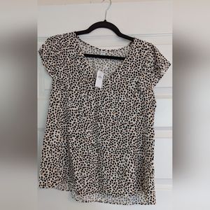 Old Navy Cheetah print blouse medium